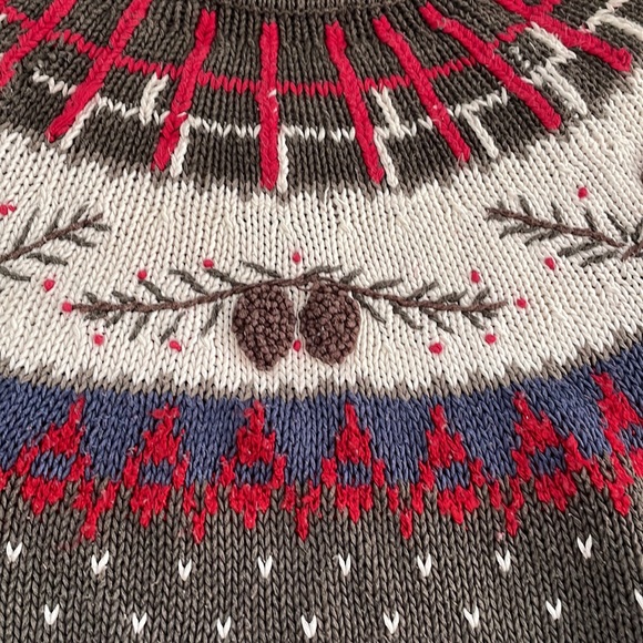 Vintage Fair Isle Pinecone B Moss co Sweater. - Picture 4 of 12